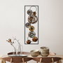 Wallity Textured - 4 Accesorio decorativo de pared de metal Multicolor